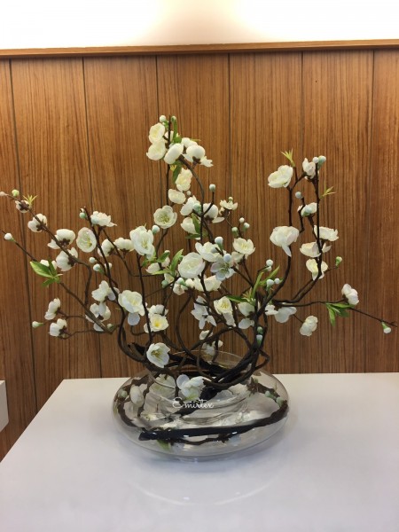 Kunstblume in Vase H 40cm