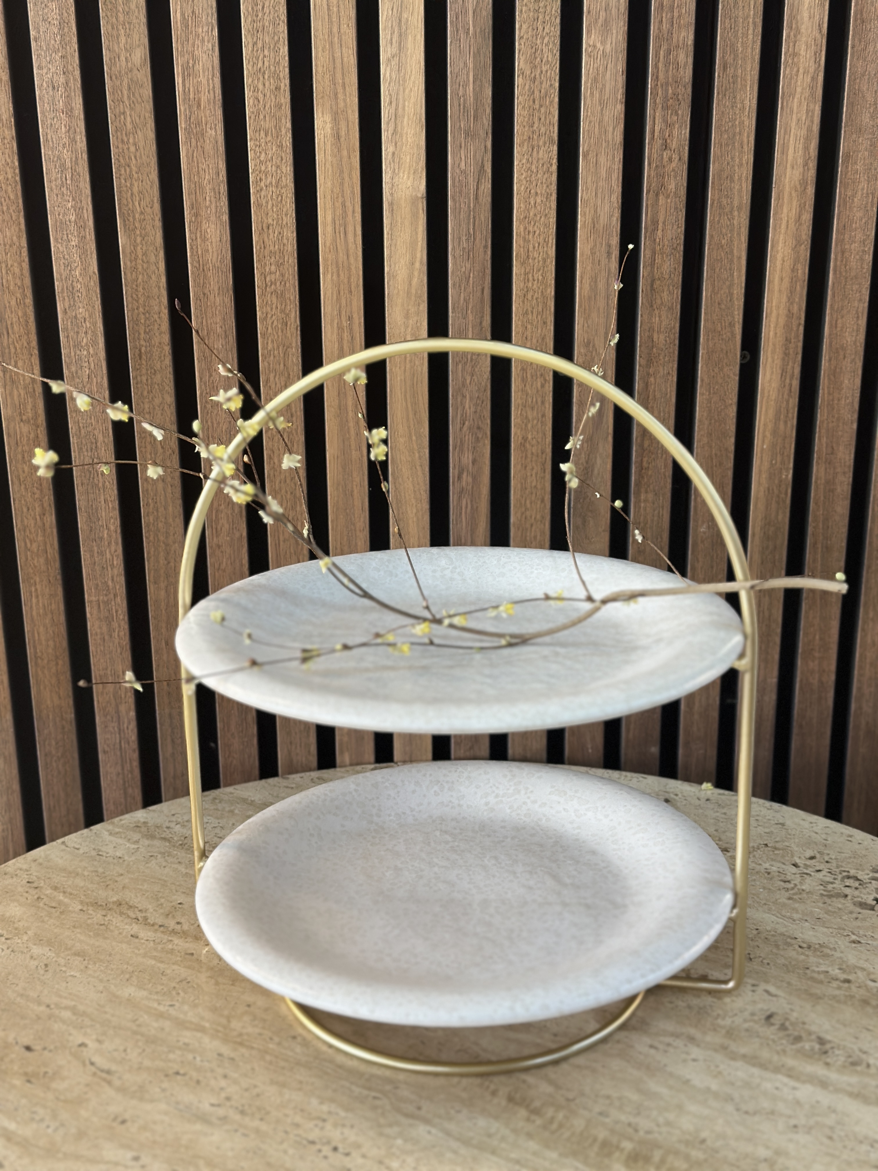 Gold metal etagere discount