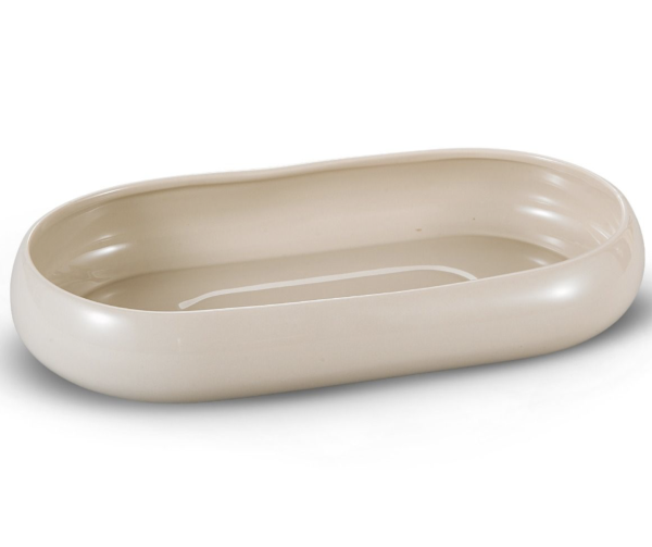 Bondy Beige Porzellan Servierschüssel oval groß 35x18 cm