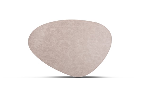 Platzset oval Lederlook taupe