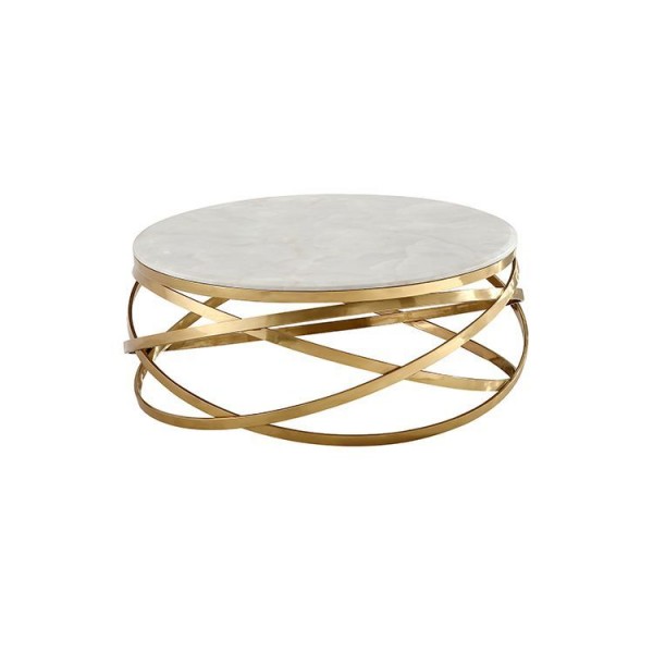 Trento gold marble Couchtisch 100 cm