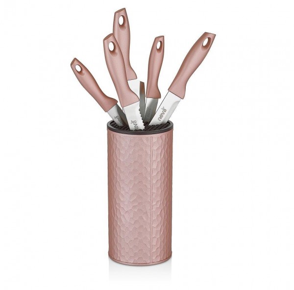 Neva Sweet Serie Rose Messerblock Set 6 tlg. N2471