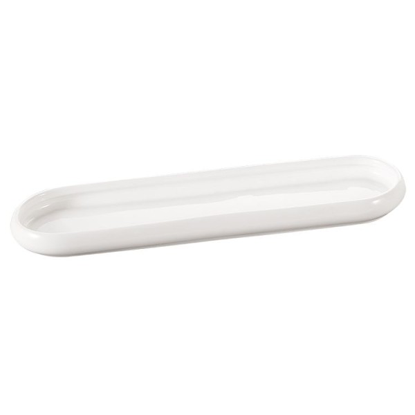 Bondy Oval Porzellan Platte weiss 28 x 7,5 cm