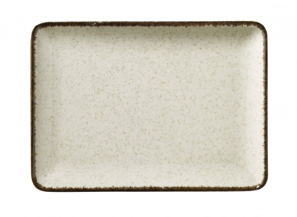 Pure Sand Servierplatte klein rechteckig 18x13 cm beige
