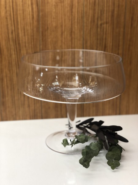Glas Schale mit Fuß 21x H 20,5 cm
