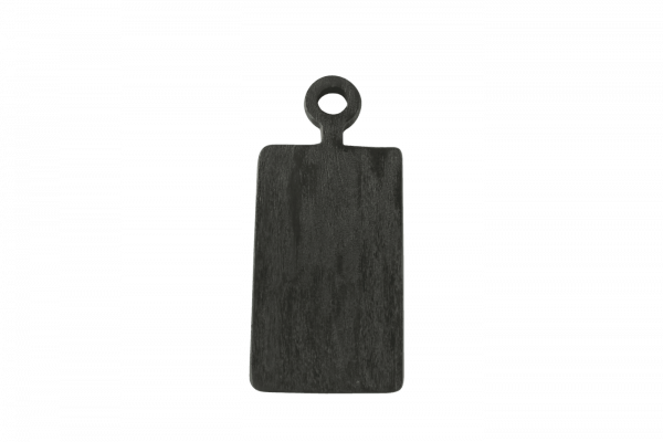 Mini Servierbrett Schwarz aus Mangoholz Servierplatte rechteckig 27,5x 12,5 x 1,5 cm