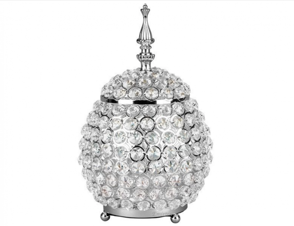 Kristall Bonboniere Deko Silber Strass