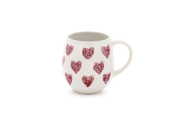 Henkeltasse Muggies rote herze 35 cl