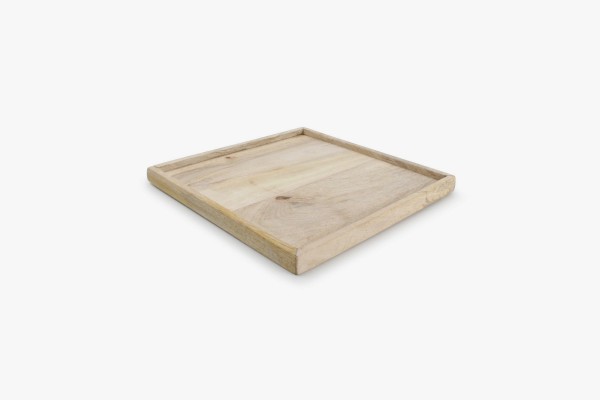 Tablett Holz Wood rechteckig 25x25 cm Holztablett