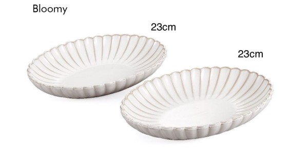 Bloomy tiefe Servierplatten 2er Set oval