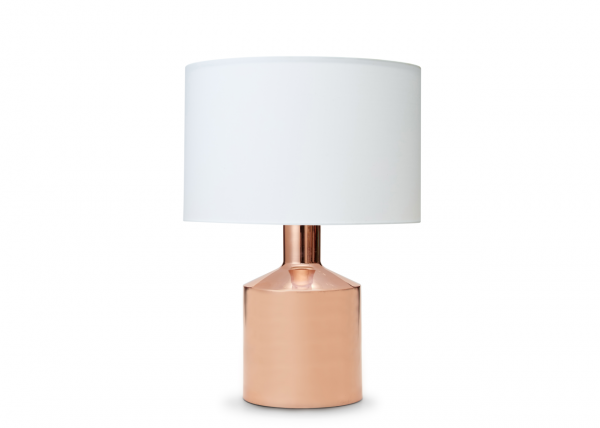 Lampe Kupfer Rosegold mit Lampenschirm 58 cm