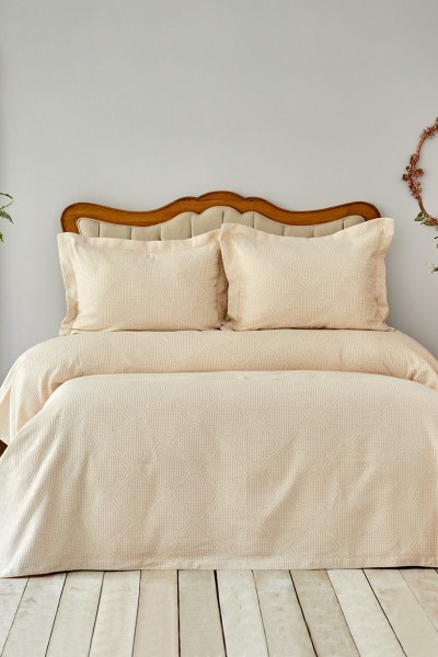 Karaca Home Bettüberwurf Set Liya Beige