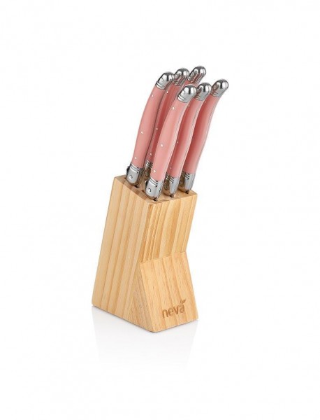 Neva Mini Messerblock Set Holz N2360 Sweet Serie Rosa