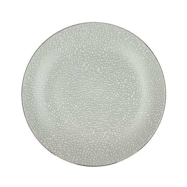 Dessertteller Candy weiss gold umrandet 22 cm