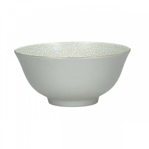 Schälchen Candy M weiss gold umrandet Schüssel 15xH7cm