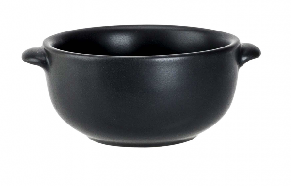 Mini Ofenschale mit Henkel in schwarz 10cm 19 cl Mini Auflaufform