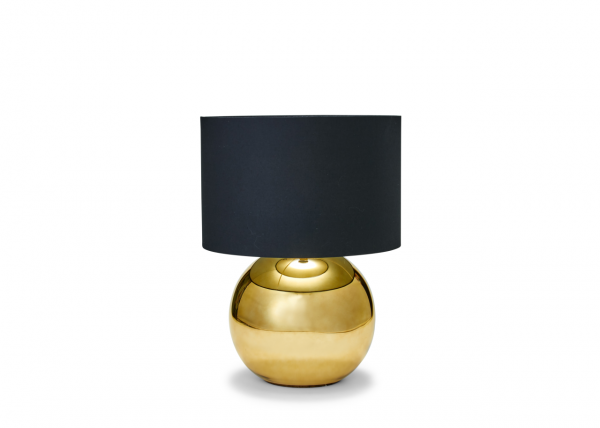 Lampe Gold mit Lampenschirm 58 cm Kugelfuss