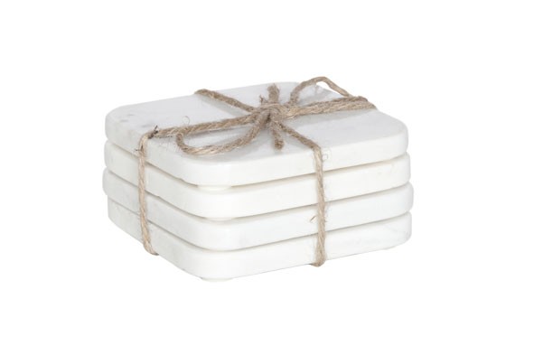 Marmor Marble Untersetzer 4er Set 10 cm