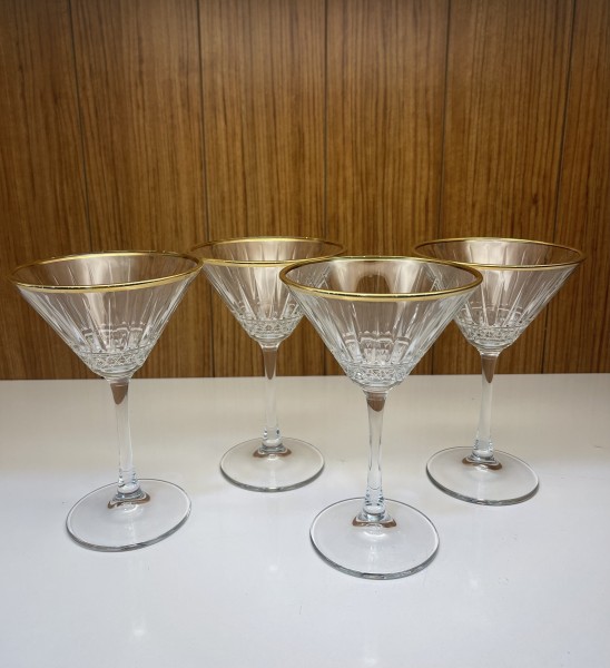 Pasabahce Elysia Gold 4er Martini Glas
