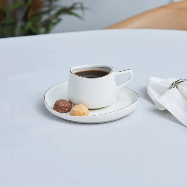 Karaca Streamline Hole Gold Kaffeetasse Set für 6 Personen 200ml