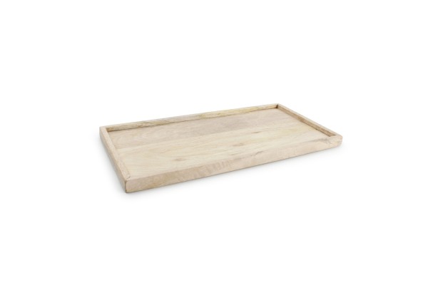 Holz Tablett mit Rand rechteckig 36x18xH2 cm