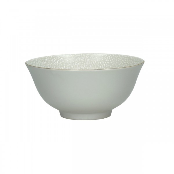 Schälchen Candy S weiss gold umrandet 12xH6cm