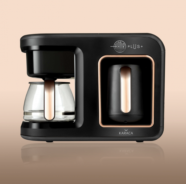 Karaca Hatir Plus 2 in 1 Kaffeemaschine Mokkakocher black copper