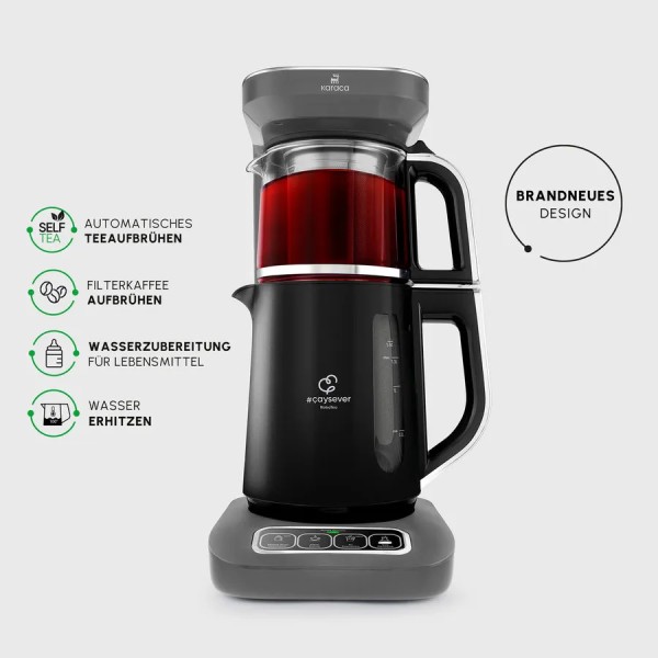 Karaca Caysever Robotea Pro 4 in 1 sprechender automatischer Teekocher Space Grau