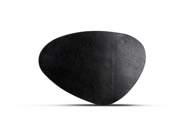 Platzset oval Lederlook schwarz
