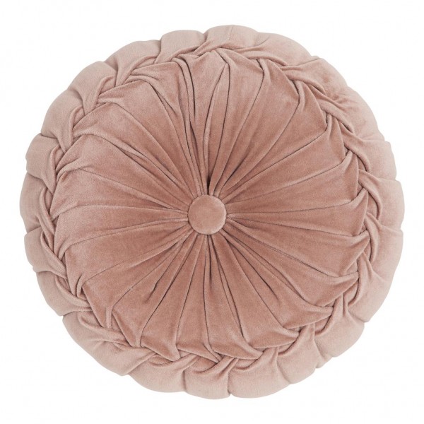 Samtkissen rund Kanan Velvet Soft Pink