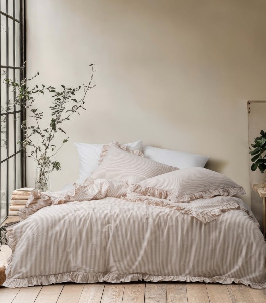 Milagros Ren Beige-Sand Bettwäsche Set 4 tlg. 200x220cm
