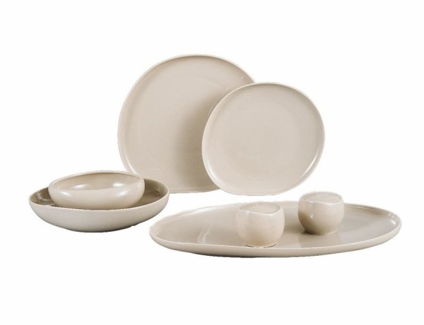 Wave Beige Geschirrset beige 27 tlg. für 6 Personen