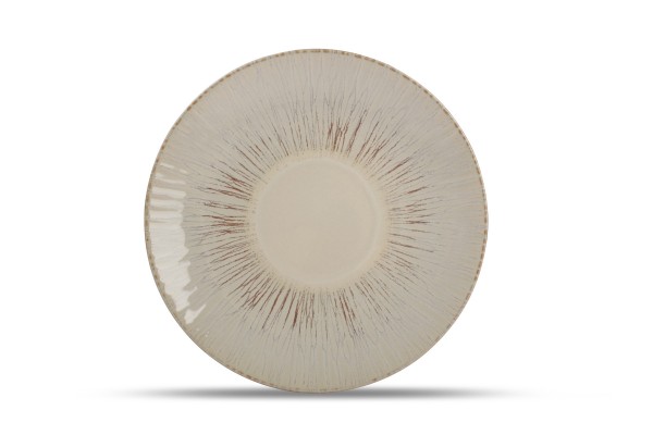 Servierteller Teller Flach beige 27 cm Luce