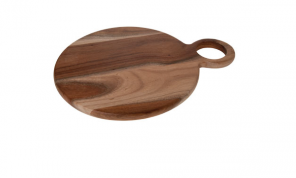 Servierplatte aus Akazienholz rund 25x 32x H1,5 cm