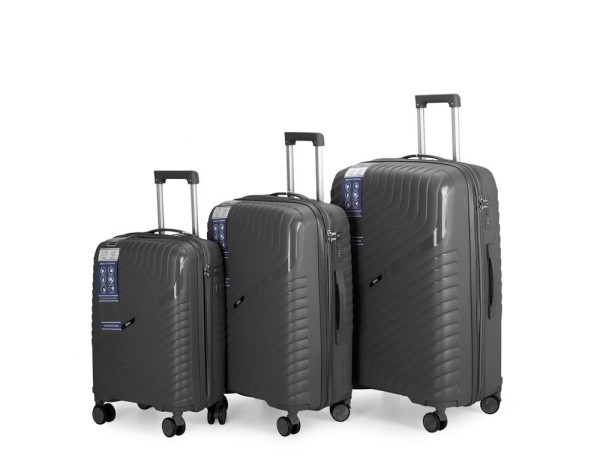 Kofferset Reisekoffer 3 tlg. dunkel grau