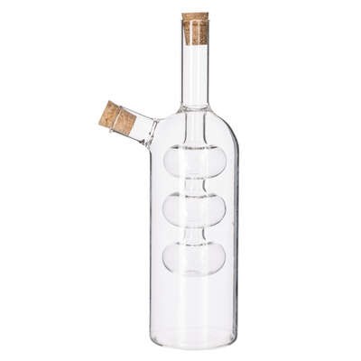 Essig- Öl 2 in 1 Flasche aus Borosilikatglas länglich 0,29L