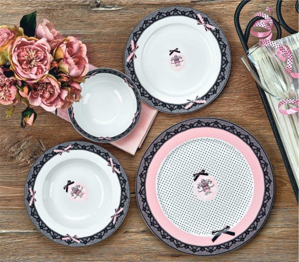 24 teilig Geschirrset 6 Personen set model Neva Pretty