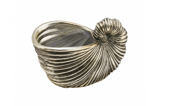 Dekomuschel gold Keramik klein 14x8x9,5 cm S