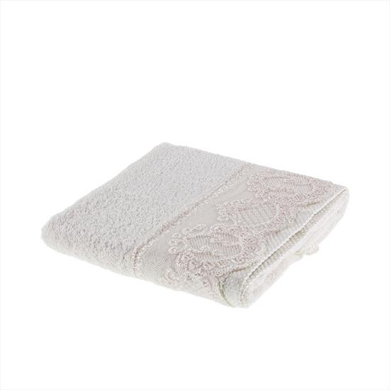 Tac Lace Handtuch mit Spitze 50x90 cm beige