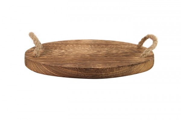 Holz Tablett rund Wood 25x25 cm S