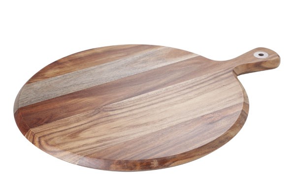 Gambia Servierbrett rund Holz 38x30 cm