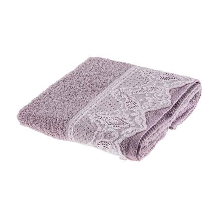 Tac Lace Handtuch mit Spitze 50x90 cm lila