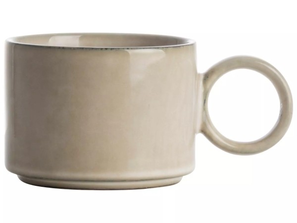 Eby Tasse Beige mit Henkel Beige