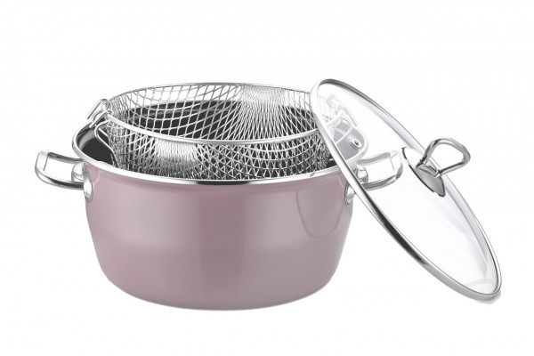 Neva Sweet Serie Rose Frittiertopf mit Deckel N2507