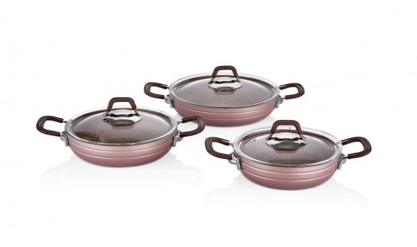 Neva Sweet Serie Rose Granit Omelett Topset N2537 3er Set