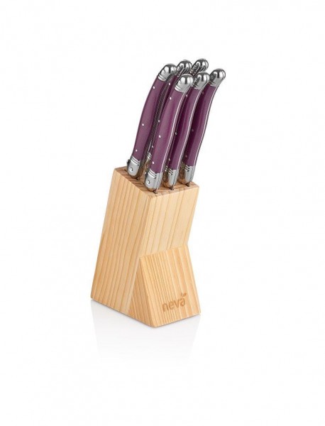 Neva Mini Messerblock Set Holz N2575 Sweet Serie Lila