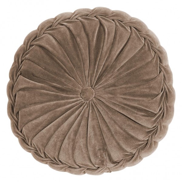 Samtkissen rund Kanan Velvet taupe
