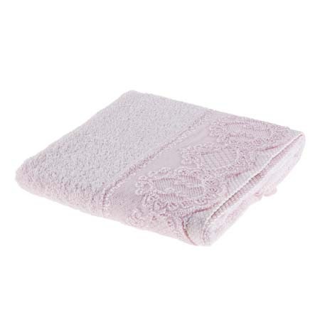 Tac Lace Handtuch mit Spitze 50x90 cm Pink