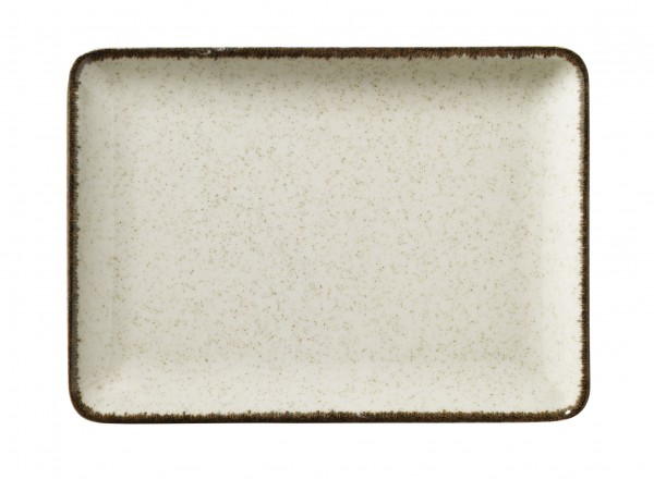 Pure Sand Servierplatte groß rechteckig 23x17 cm beige