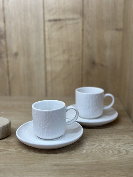 Dax Noor 6er Mokkatassen Set mattweiss
